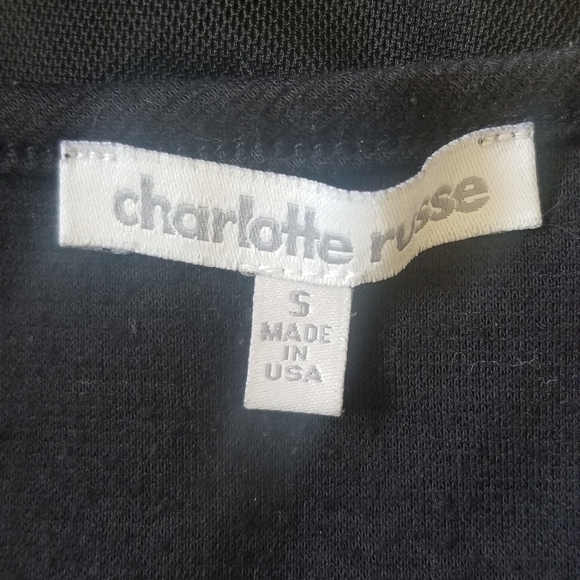 Charlotte Russe Black Sheer Side and Sleeve Cutout Bodycon Mini Dress Size Small - Picture 7 of 7